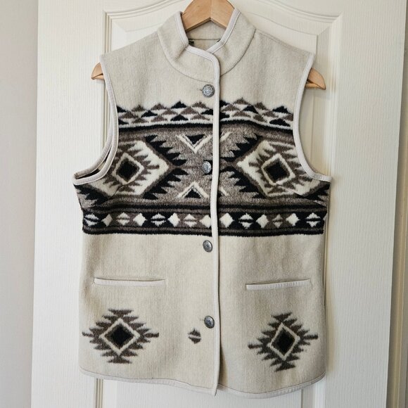 Orvis Southwestern Aztec Print Fleece Vest-Med Size - Picture 1 of 10